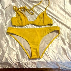Yellow target bikini